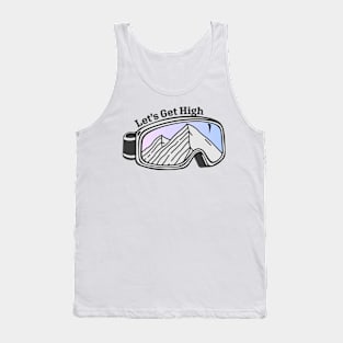 Sunset Mountain Ski Goggles | Let's Get High Tank Top